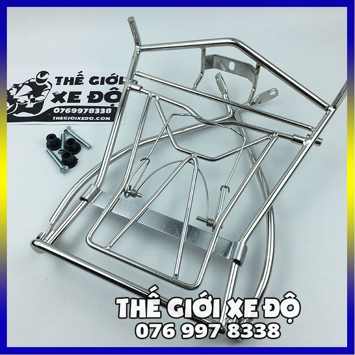 Gác baga AB 160 125 cc inox - ba ga giữa xe Air Blade đời 2023 - phụ kiện đồ chơi airblade