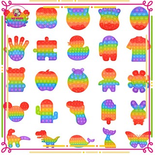 Đồ chơi POP IT, đồ chơi bấm nút bằng ngón tay được làm từ silicon - Giúp giảm căng thẳng dành cho người lớn và trẻ em