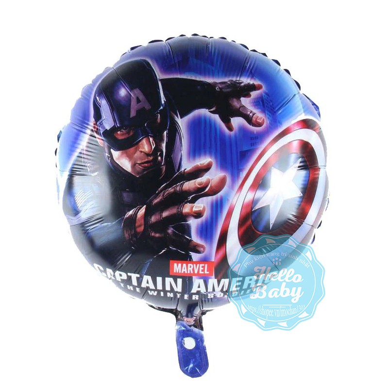 Bóng tráng nhôm trang trí hình khiên Captain (45cm)