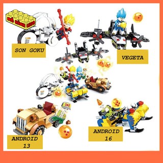 Đồ chơi lắp ráp lego giá rẻ mô hình minifigues nhân vật Dragon ball Son Goku, Vegeta, Android 13, Android 16