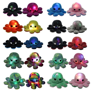 20CM Reversible Octopus two color Bạch tuộc nhồi bông cảm xúc