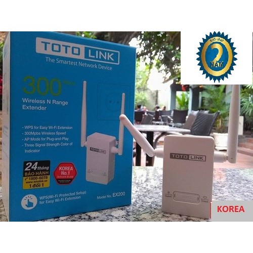 THIẾT BỊ TĂNG KÍCH SÓNG WIFI TOTOLINK EX200 - KOREA - BH 24T | WebRaoVat - webraovat.net.vn