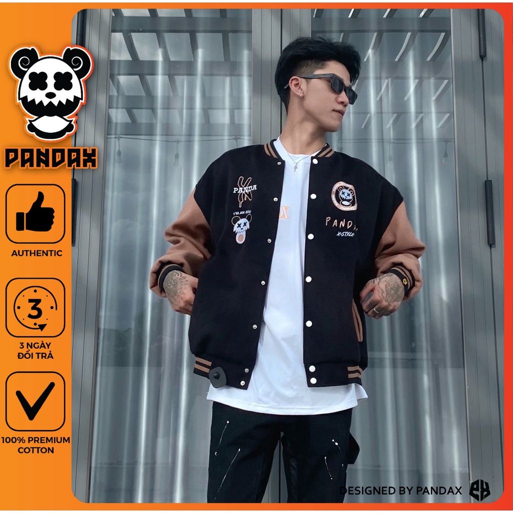 - Áo khoác bóng chày unisex form rộng Local Brand