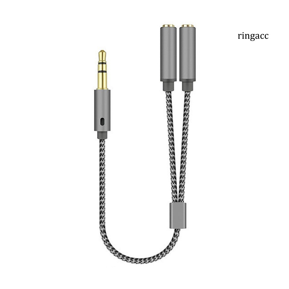 Cáp Chia 1 Cổng Âm Thanh Ra 2 Cổng Jack 3.5mm Tiện Dụng
