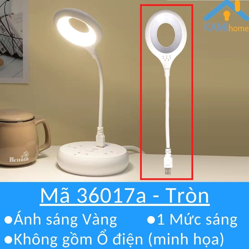 Đèn học để bàn kèm giá kê điện thoại, hộp đựng bút, chống cận thị  (Vuông KM 36022a)