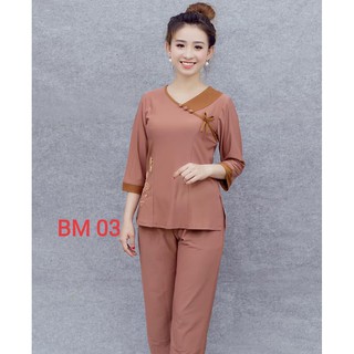 đồ bộ đi chùa kiểu dáng tim lơ