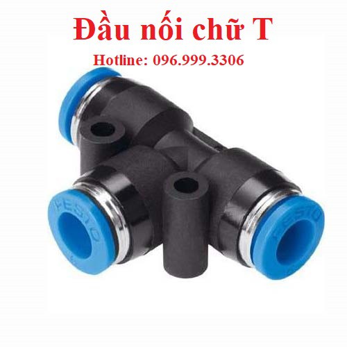 Đầu nối PE chia ba chữ T khí nén, phun sương PE 4, PE 6, PE 8, PE 10, PE 12, PE 14, PE 16 chịu được áp suất cao giá sỉ