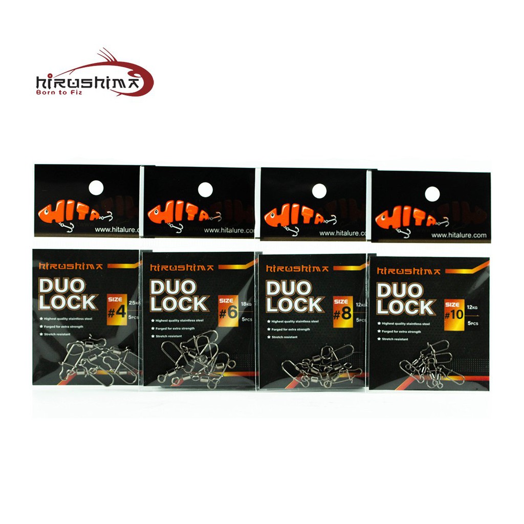 Khoá bóp Hirushima HT-K2 DOULOCH thép không gỉ siêu chắc và bền Hita Lure