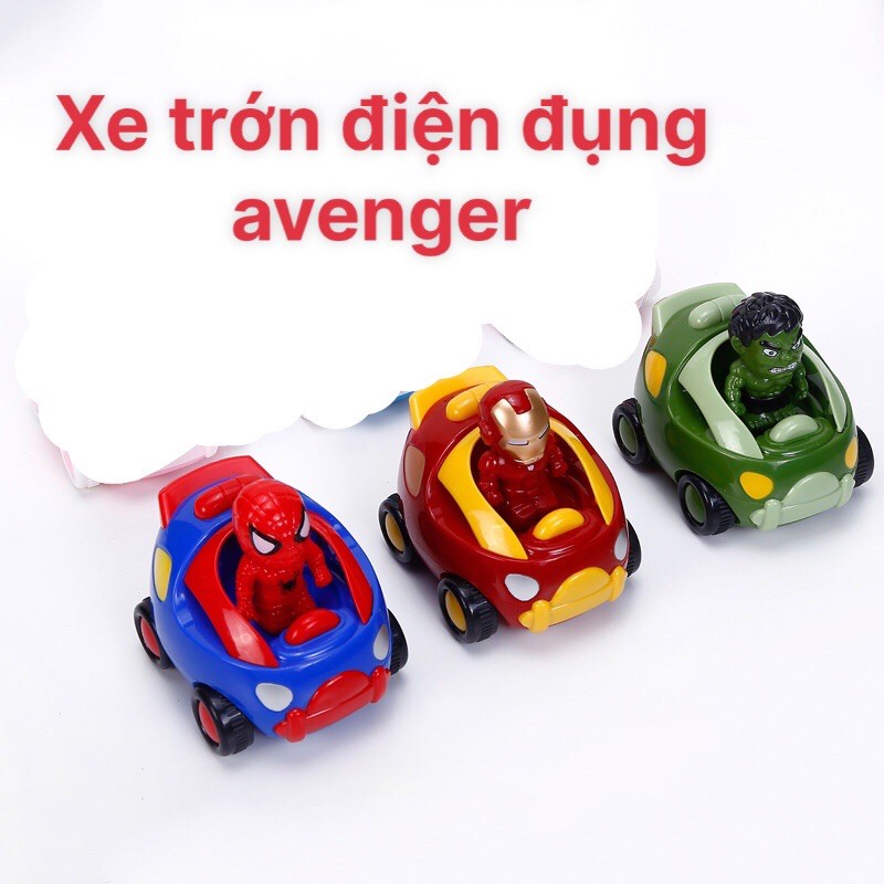 [Chọn mẫu] Hộp đồ chơi xe điện đụng siêu anh hùng avenger cho bé 895 84