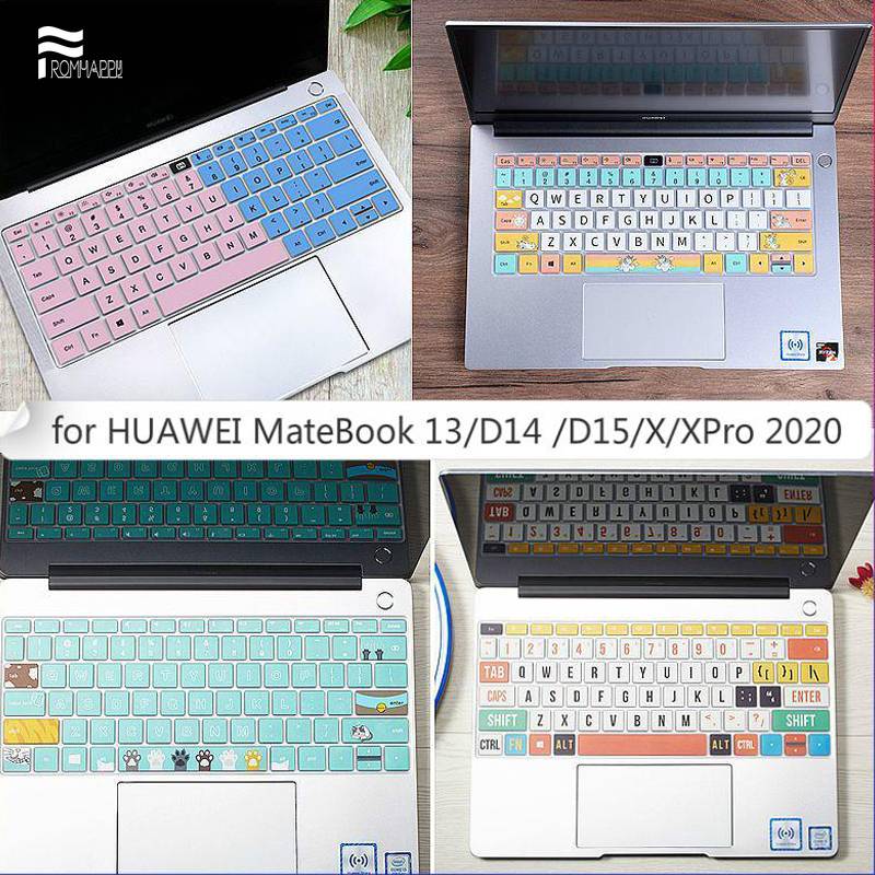 Miếng dán silicon bàn phím Huawei Matebook D 14 2020 R5 3500u Linux Book D15 2020 Matebook X Pro D E X13 14 16.1 Inch