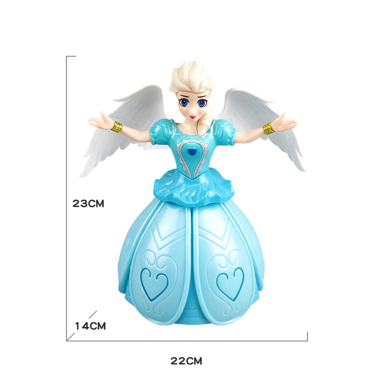 Công chúa Elsa có nhạc có đèn, múa xoay tròn, xòe váy