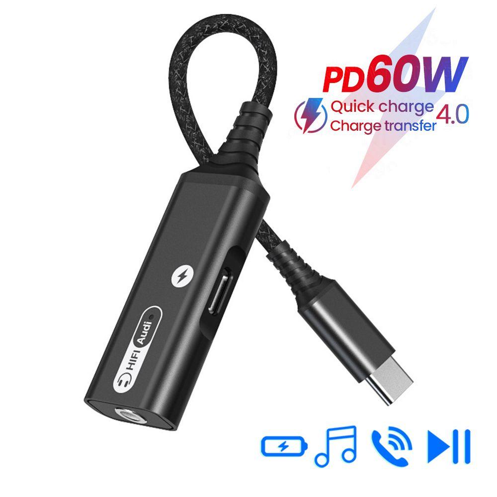 MYRONGVN Bộ ĐiềU HợP Âm Thanh Aux 60W PD KèM Phụ KiệN Cho Samsung Huawei Xiaomi