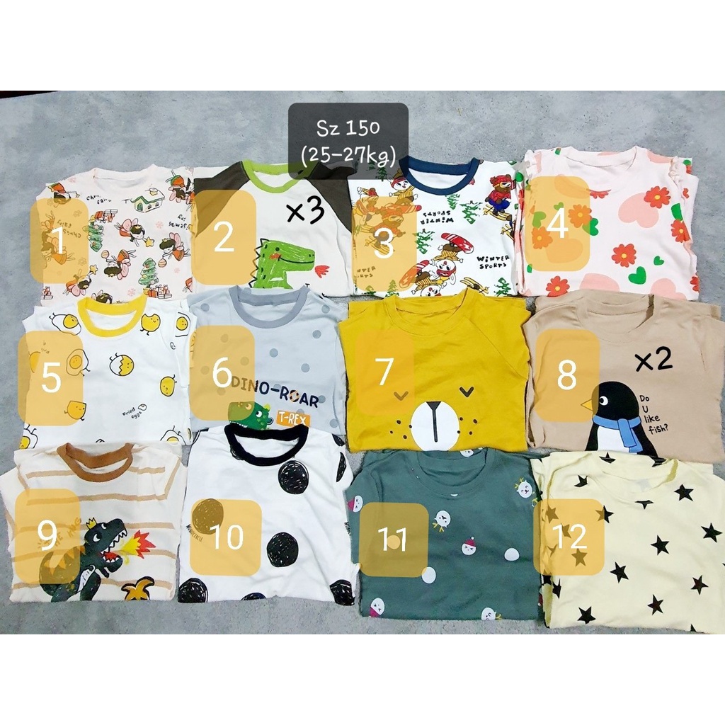 [150] [CHỌN MẪU] Aó ngủ dài tay cotton mặc nhà thu đông cho bé trai bé gái xuất Hàn dư xịn nhiều mẫu