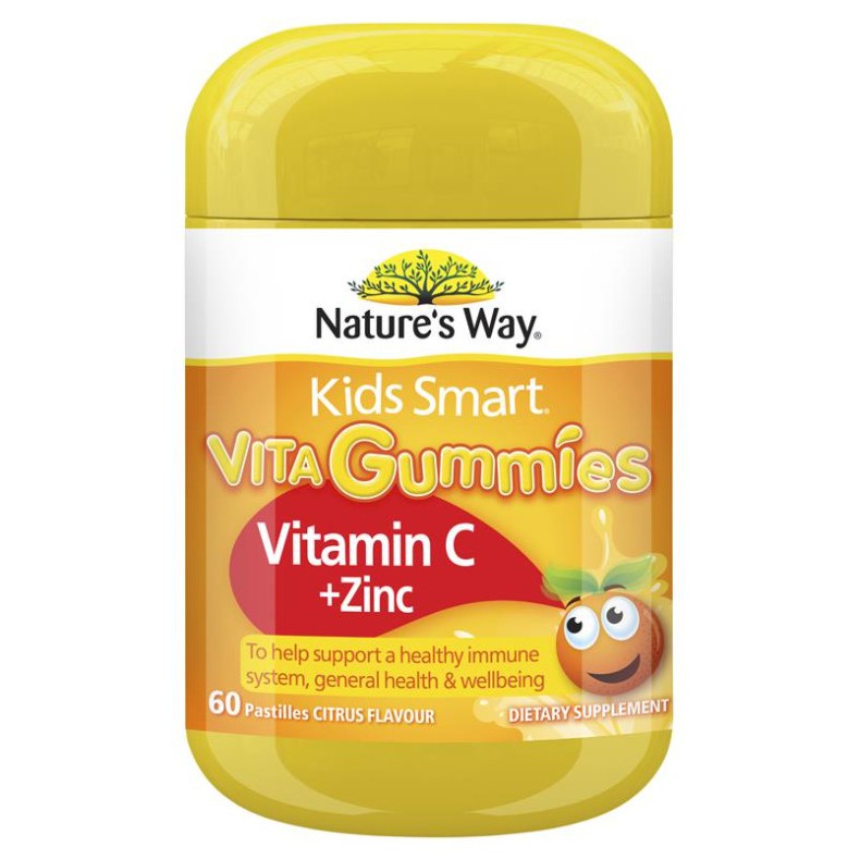 Kẹo dẻo Nature's Way Vita Gummies bổ sung Vitamin C và Kẽm cho bé, 60 viên