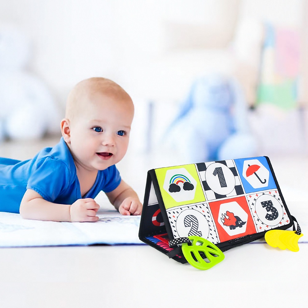 Đồ chơi phản chiếu qua gương có độ tương phản cao màu đen và trắng giáo dục cho trẻ sơ sinh