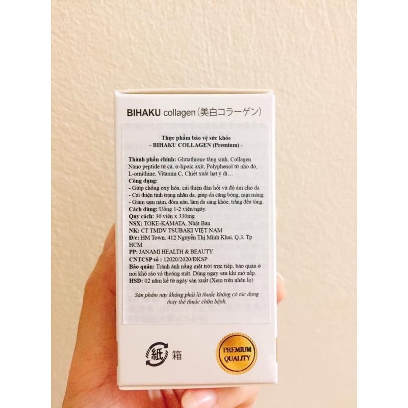 Viên Uống Trắng Da Collagen Bihaku Nhật Bản Chính Hãng 30 viên | Thế Giới Skin Care