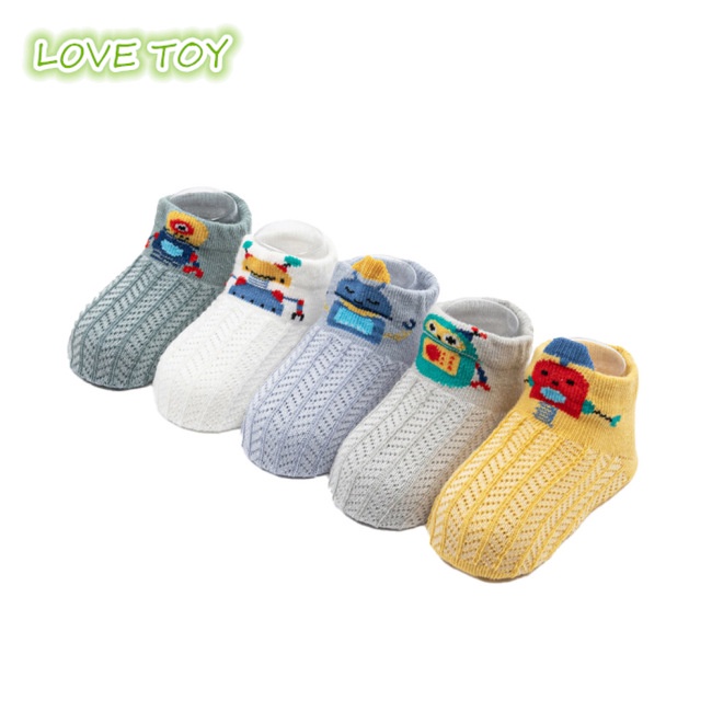 Set 5 Đôi Tất Cotton Hoạt Hình Đáng Yêu Cho Bé 0-5 Tuổi