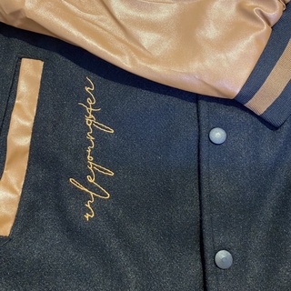 [ Hot ] Áo khoác varsity jacket nâu đen