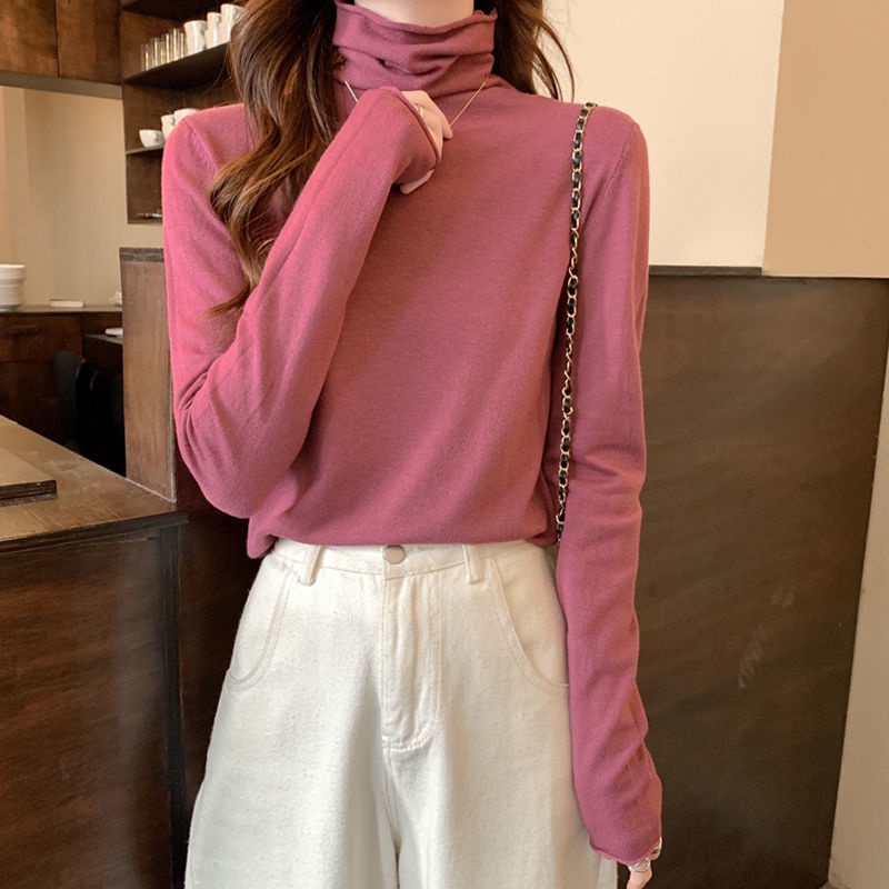 Áo Sweater Dệt Kim Cổ Lọ Tay Dài Phong Cách Thời Trang Thu Đông Mới 2023