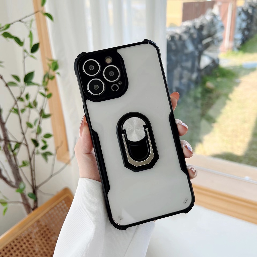 Ốp Điện Thoại Trong Suốt Chống Sốc Có Giá Đỡ Cho Samsung Galaxy A03 A23 A13 A33 A53 A73 5G M23 F23 M52 A52S S21 S20
