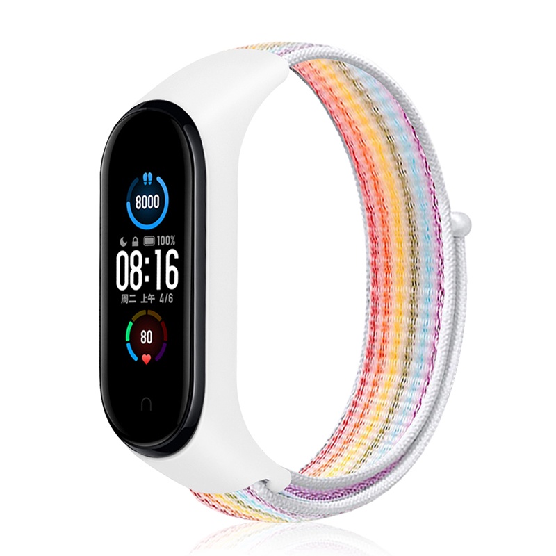 Dây Đeo Thay Thế Chất Liệu Nylon Cho xiaomi Mi band 6 7 6 5 4 3