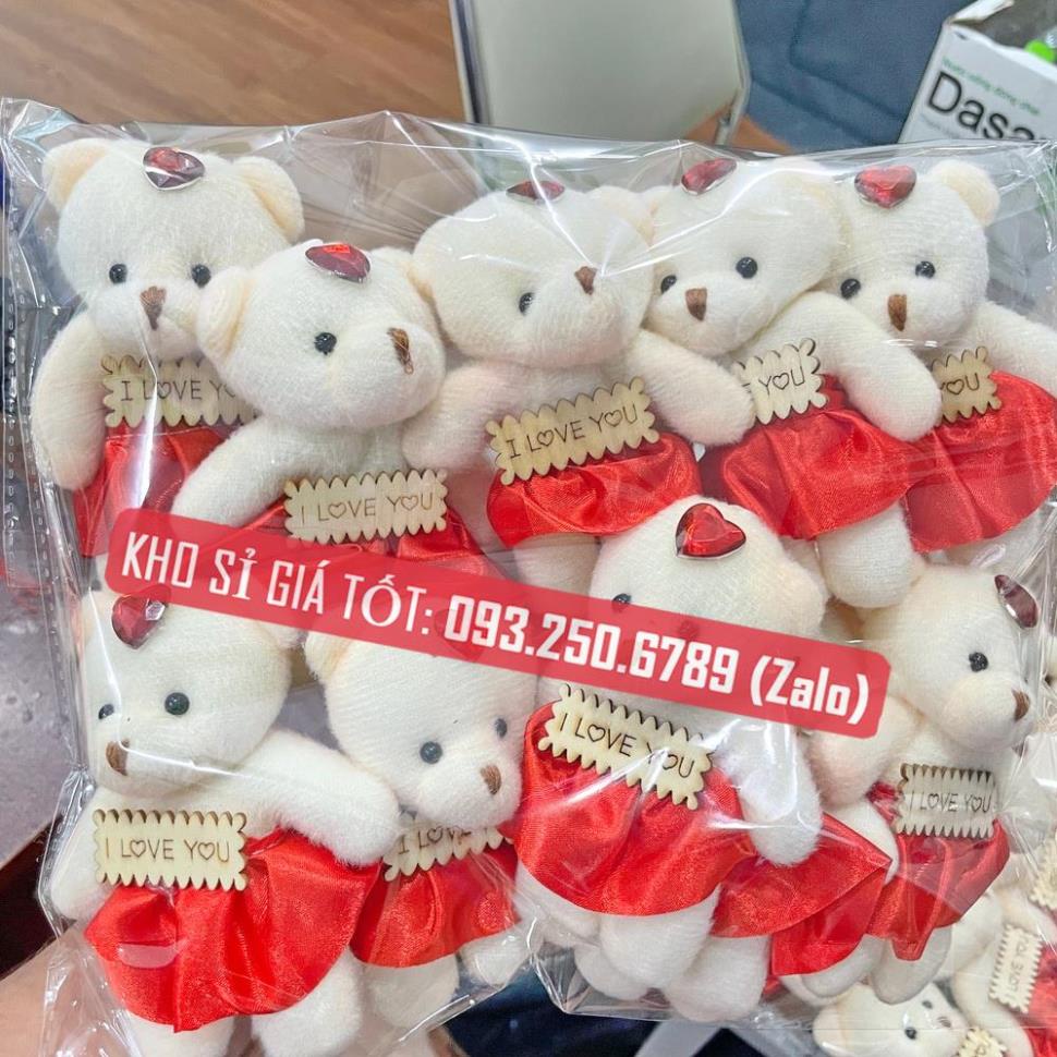 Combo 10 gấu bông mặc váy xinh xắn mềm mại làm quà tặng, nhiều mẫu