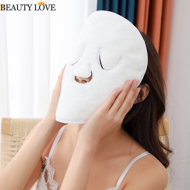 Khăn Mặt Nạ 25 * 25cm Giúp Dưỡng Ẩm Và Chống Lão Hóa Cao Cấp ​Khăn Quấn Đầu / Spa Bằng Vải Lông Cừu San Hô Điều Chỉnh Được