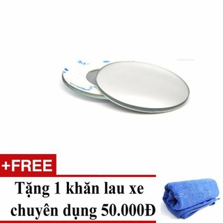 Gương cầu lồi kính hậu xoay 360 + Tặng 01 khăn lau xe chuyên dụng