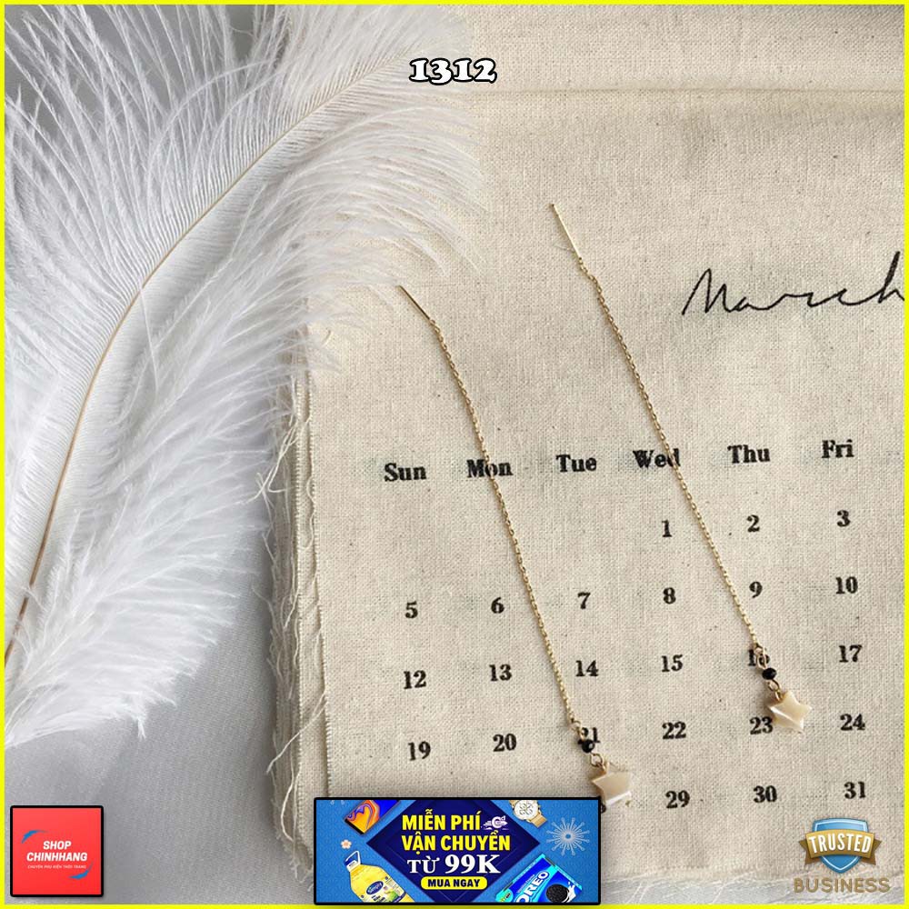 BÔNG TAI NỮ DÁNG DÀI NGÔI SAO SÀNH ĐIỆU - CH1312