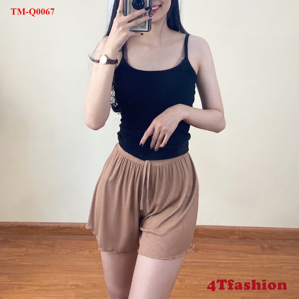 Quần đùi short nữ 4T Fashion  - quần sooc nữ mùa hè chất len tăm lạnh loại 1 siêu mềm mịn mát