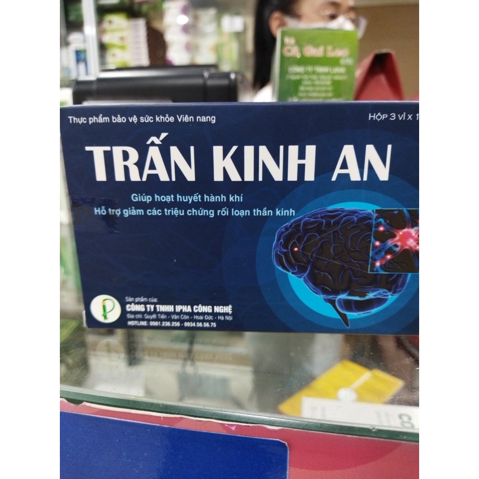 Viên uống Trấn Kinh An -Giúp giảm triệu chứng rối loạn thần kinh, Rối loạn tiền đình, Đau đầu, Mất ngủ, Say tàu xe - 30V