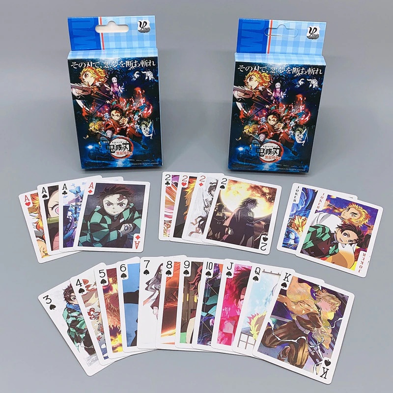 Bộ bài tây poker KIMETSU NO YAIBA - CHUYẾN TÀU VÔ TẬN Thanh Gươm Diệt Quỷ anime chibi tú lơ khơ
