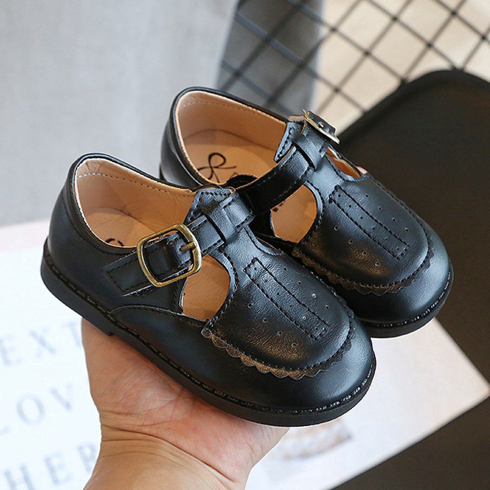 Giày Da Phong Cách Vintage Xinh Xắn Dành Cho Bé Trai
