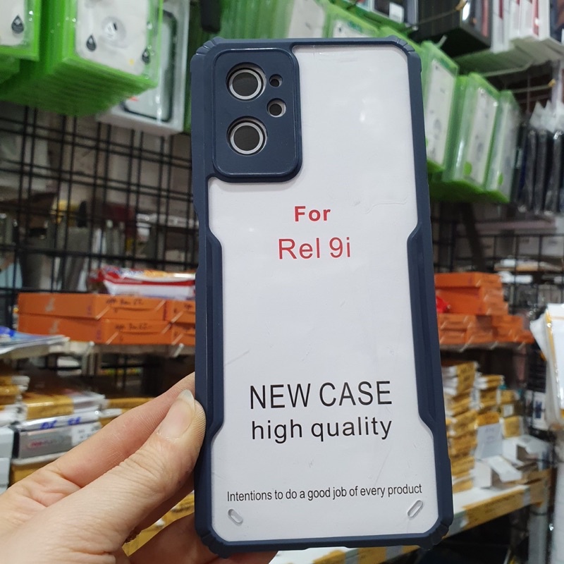 Ốp chống sốc Realme 9i ốp viền màu lưng trong suốt