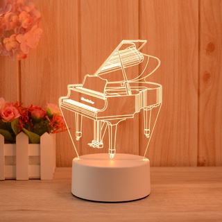 Đèn Led 3D Cổng sạc USB họa tiết độc đáo