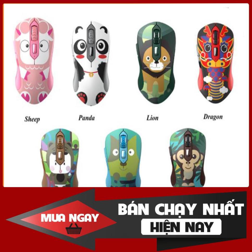 Chuột Không Dây DAREU LM115G Multi-color (Bear - Cat - Dog - Dragon - Lion - Monkey - Panda - Sheep) -BH 12 tháng