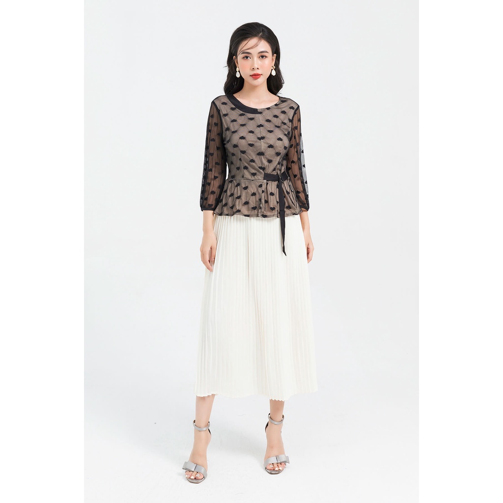 Chân váy nữ dập ly, khóa sườn LAMER L62L20Q025 (nhiều màu) | BigBuy360 - bigbuy360.vn