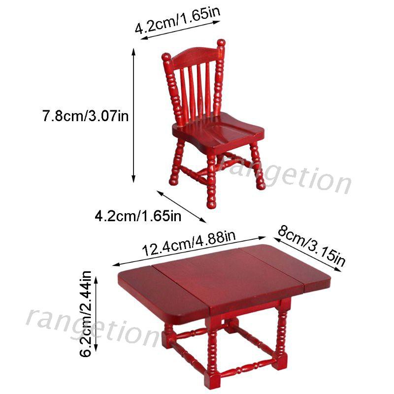 Bộ Bàn Ghế Đồ Chơi Tỉ Lệ 1: 12 Cho Nhà Búp Bê