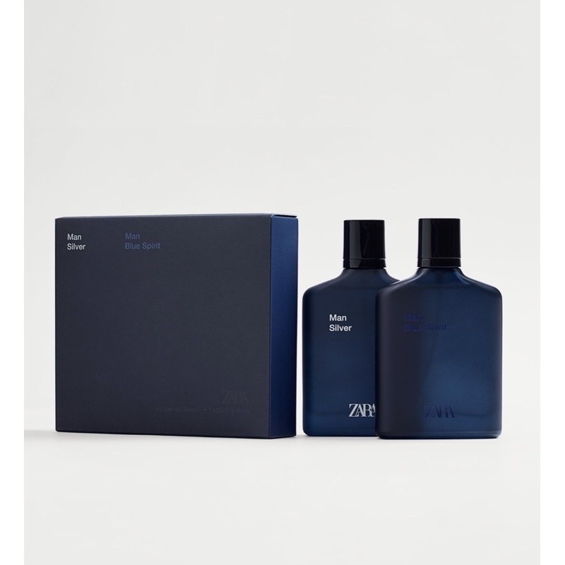 Set 2 chai nước hoa nam Zara Man Silver và Blue Spirit 100ml