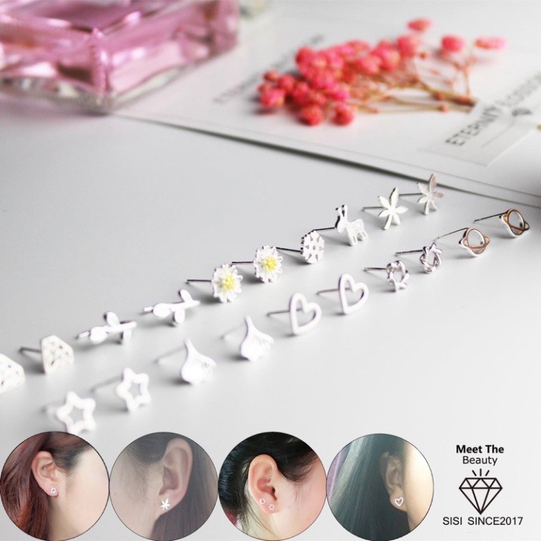 Bông tai bạc S925 bộ sưu tập nhiều mẫu chọn lựa
