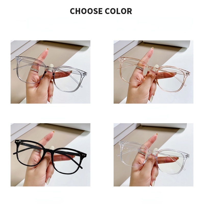 (KIQI-FASHION) COD Mắt Kính Chống Tia Bức Xạ Ánh Sáng Xanh Tròng Trong Suốt Thời Trang Cho Nam Và Nữ