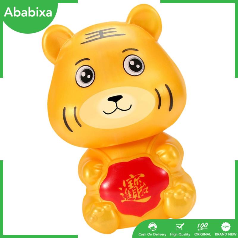 [Ababixa] Ống Heo Tiết Kiệm Tiền Xu Hình Hổ Bằng Nhựa Để Bàn Giường Ngủ