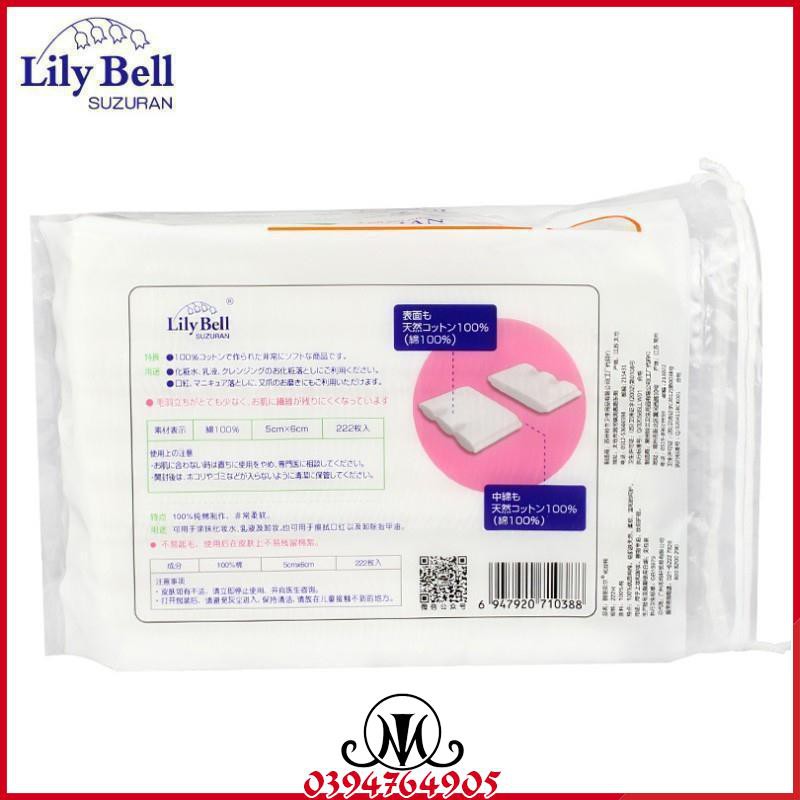 Bông tẩy trang Lily Bell 222 miếng MO23