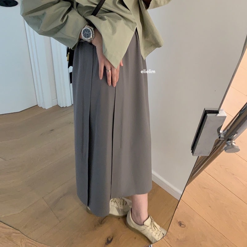 Chân Váy Xẻ Tà Dáng Rộng Thời Trang Mùa Thu Cho Nữ