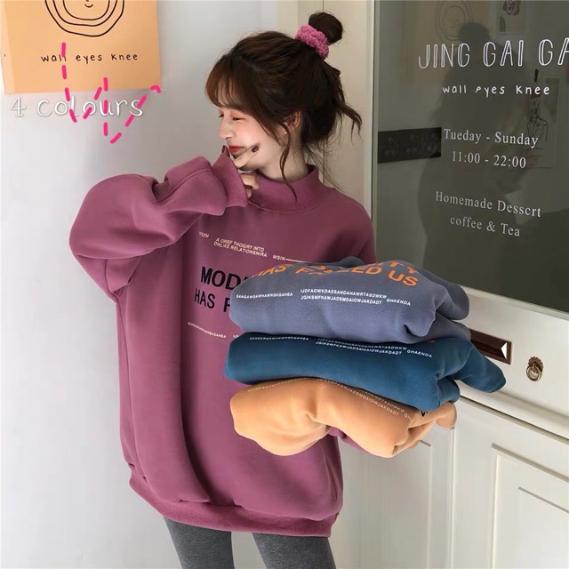 ( sẵn hồng ) hoodie ulzzang không mũ