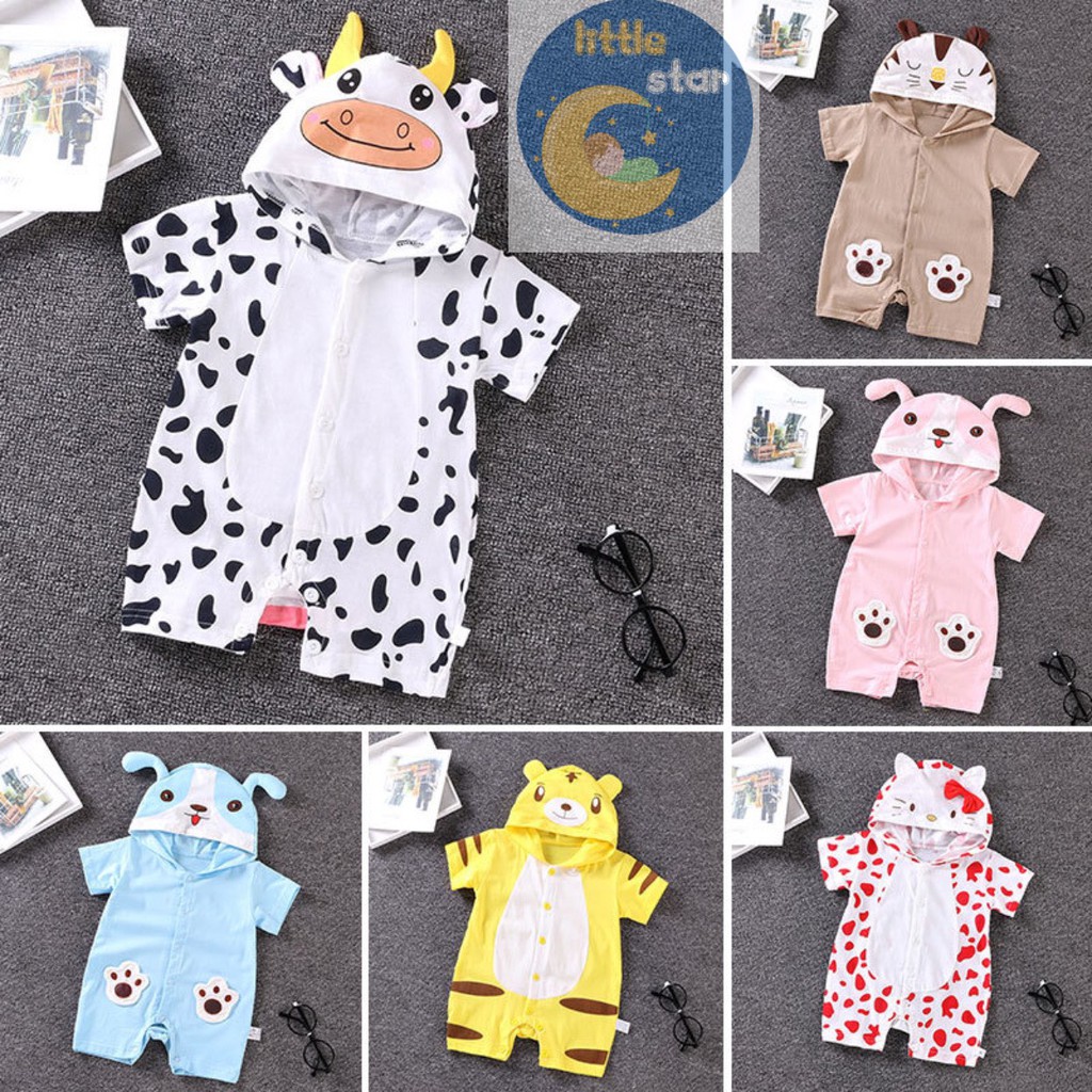 XẢ Hàng loại 1 VẢI CAO CẤP!( GIẢM 10K NHẬP MÃ LITTBODY) Bộ Bodysuit đùi liền thân hình thú dễ thương cho bé