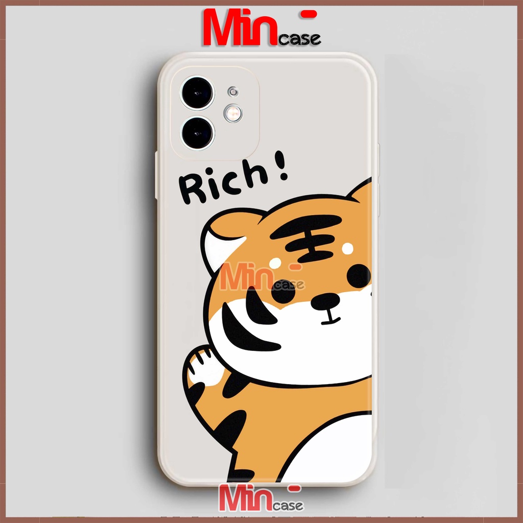 Ốp lưng iPhone cặp đôi Hổ Tiger viền vuông silicon dẻo cho iphone 6/6s/7/8/X/XS/XR/11/12/13 Pro Plus Max cute dễ thương
