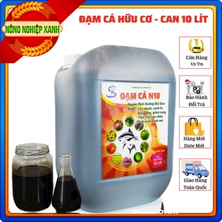 [CAN 10 LIT] ĐẠM HỮU CƠ N10  Ngăn Vàng Lá, Kíc Ra Rễ, Dưỡng Cây, Nuôi Hạt Và Trái To