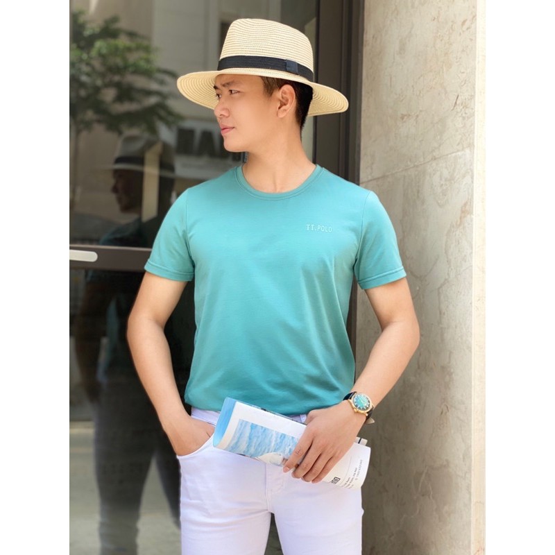 [Siêu Đẹp] Áo Thun Nam Polo Cổ Tròn Ngắn Tay Mát Co Dãn Tốt , Áo Phông Nam Trơn Nhiều Màu Quốc Dân 50-90kg | BigBuy360 - bigbuy360.vn