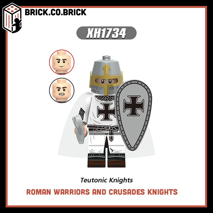 Lego Lính Roman Warrior và Crusades Knights Mô Hình Đồ Chơi Lắp Ráp Minifigure Lính Trung Cổ Chiến Binh La Mã X0316